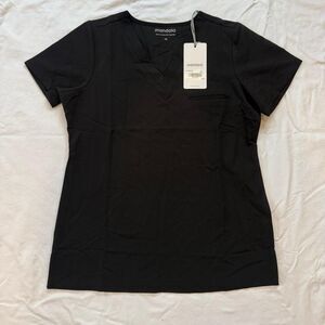 Mandala Women's Black Top Scrub Shirt XS Brand NWT